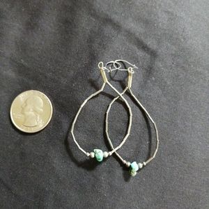 70's Turquoise Hoops